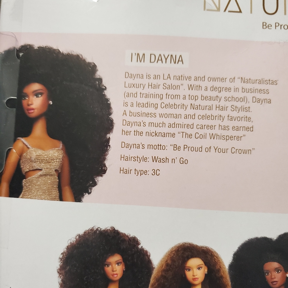 : Pack of 2 Naturalistas Dayna and Liya natural hair african american dolls. - Picture 7 of 7